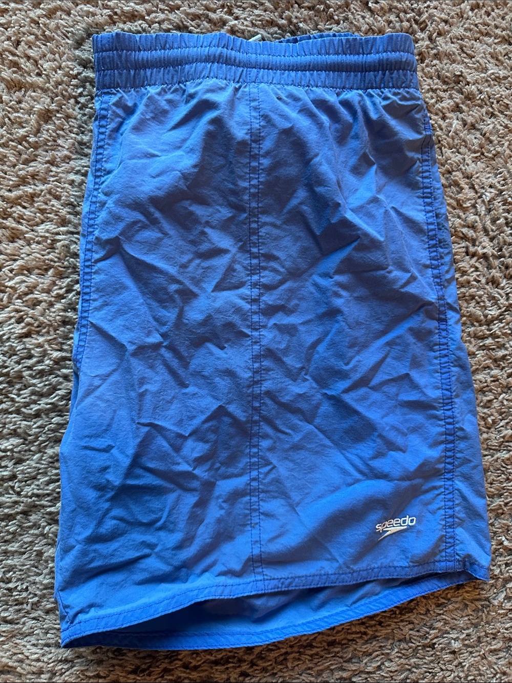 Speedo Blue Swim Shorts with Logo 5” inseam